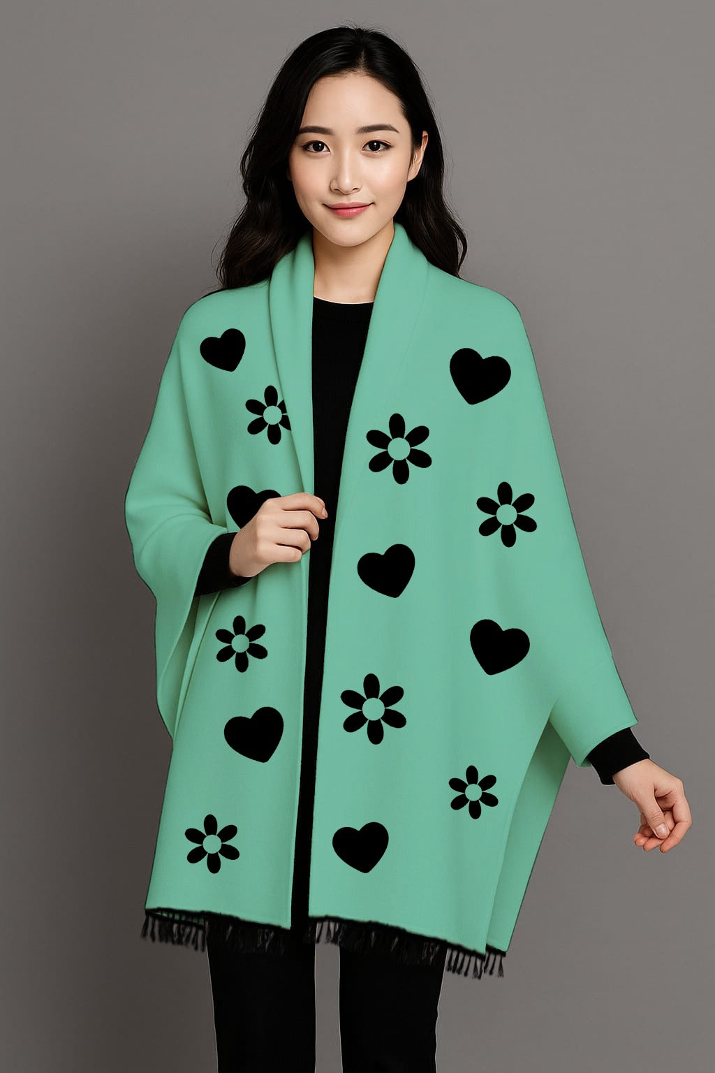 Winter arrival Women fleece shawls ready to wear