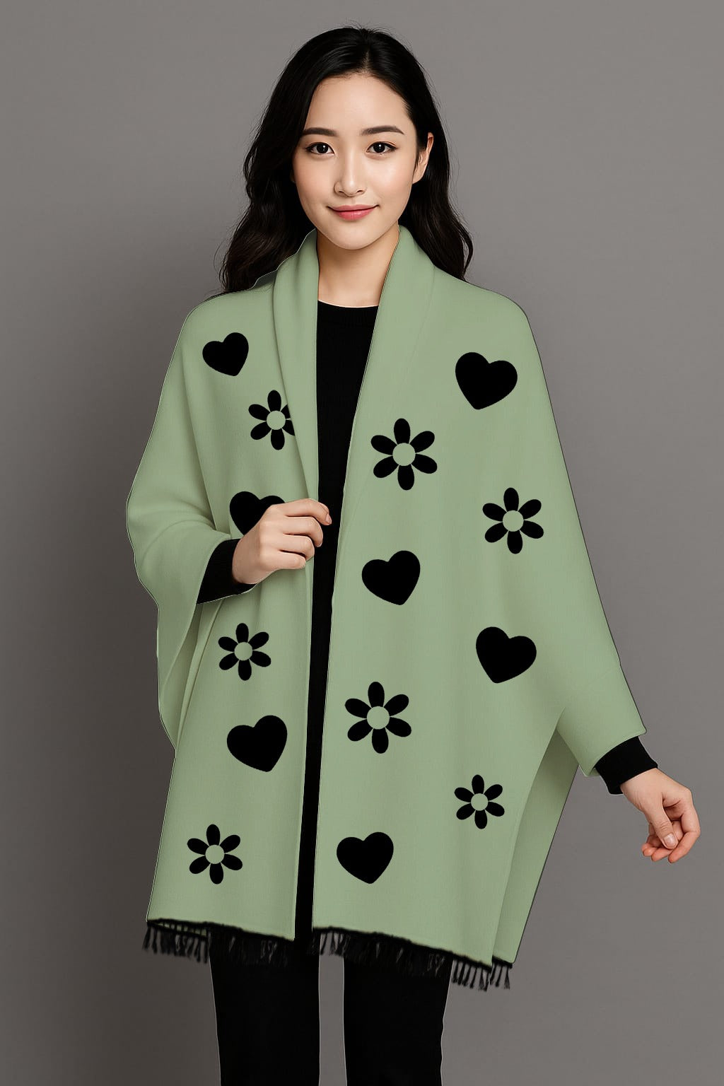 Winter arrival Women fleece shawls ready to wear