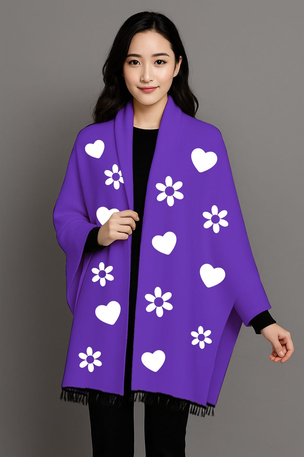 Winter arrival Women fleece shawls ready to wear