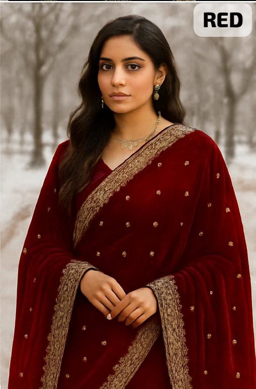 WINTER SHAWLS For Girls. FOUR SIDE BORDER WITH EMBRODIED WORK Original 90 inch Shawl 100% Pure Microvelvet