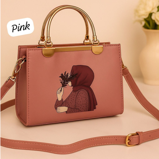👜 Stylish Hijab Printed Handbag – Scent Bags  Elegant design meets modern modesty!