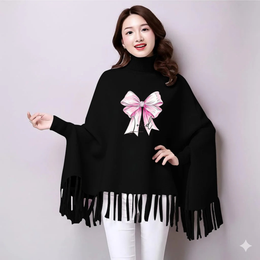 Winter collection🥶🥶  Printed poncho for women