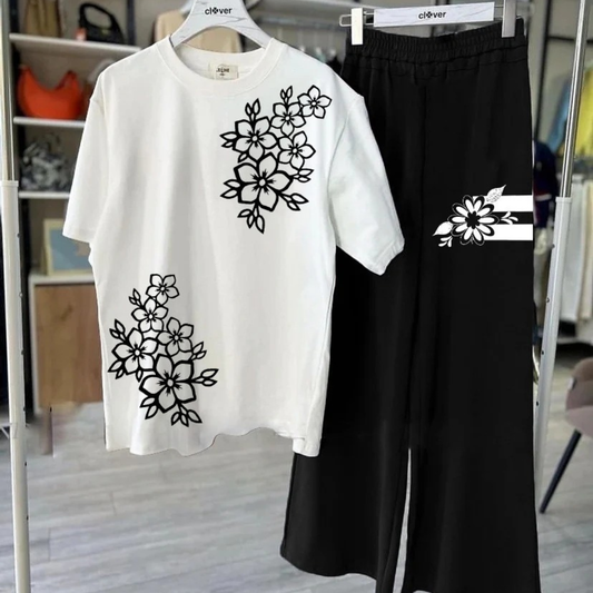 Women Night Suite - Flower Printed Night Suits for Girls and Womens.