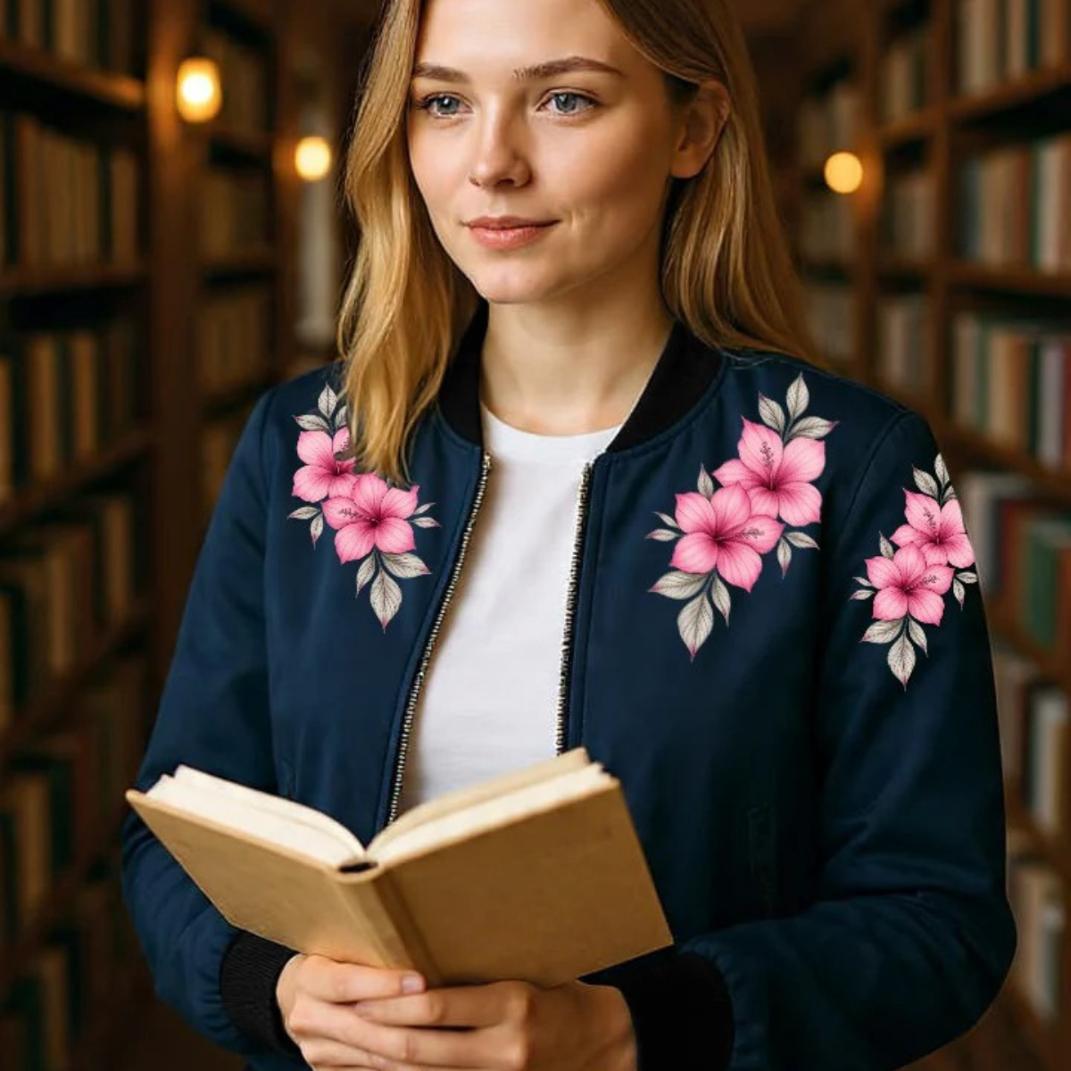 Ladies Bomber Stylish  Zipper Jacket