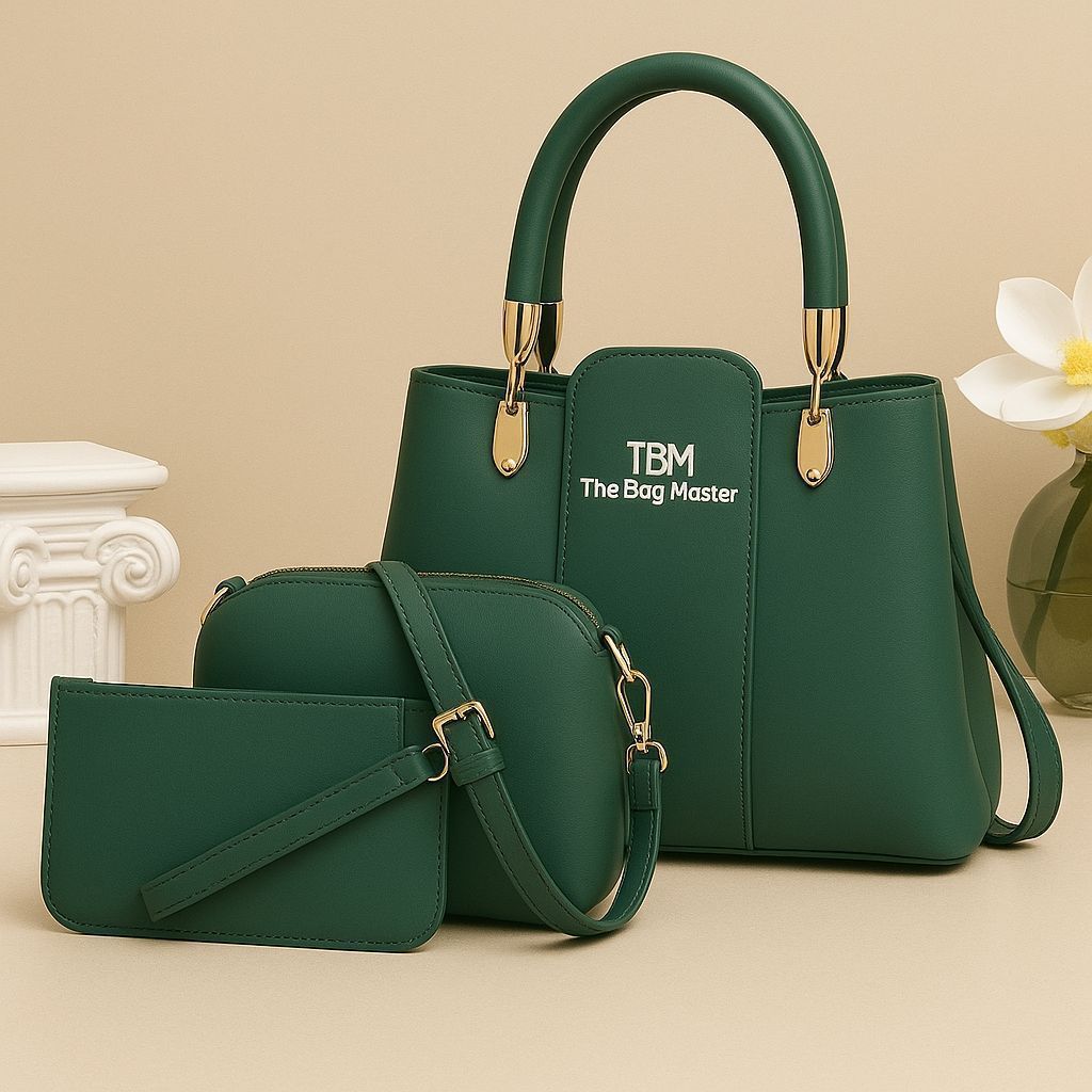 TBM The Bag Master 3-Piece Women's Handbag Set.