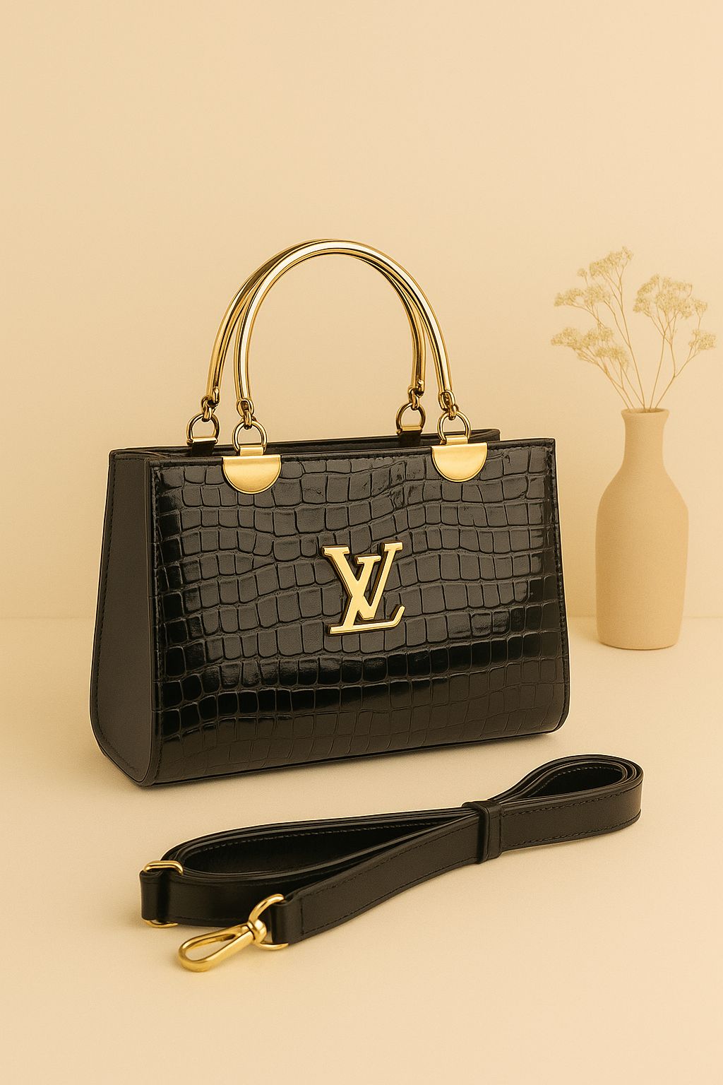 High Quality Croc Material With Long Belt